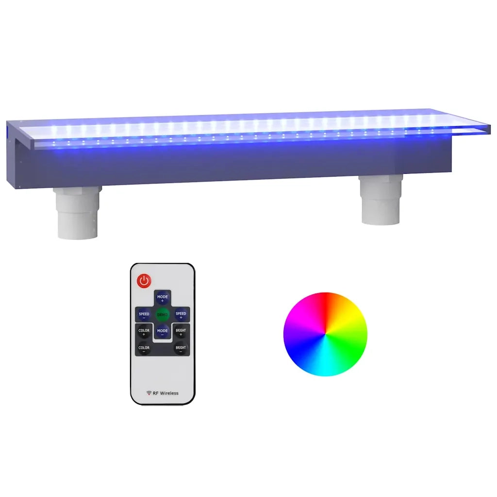 Sfioratore a Cascata con LED RGB Acrilico 60 cm CFW6182558