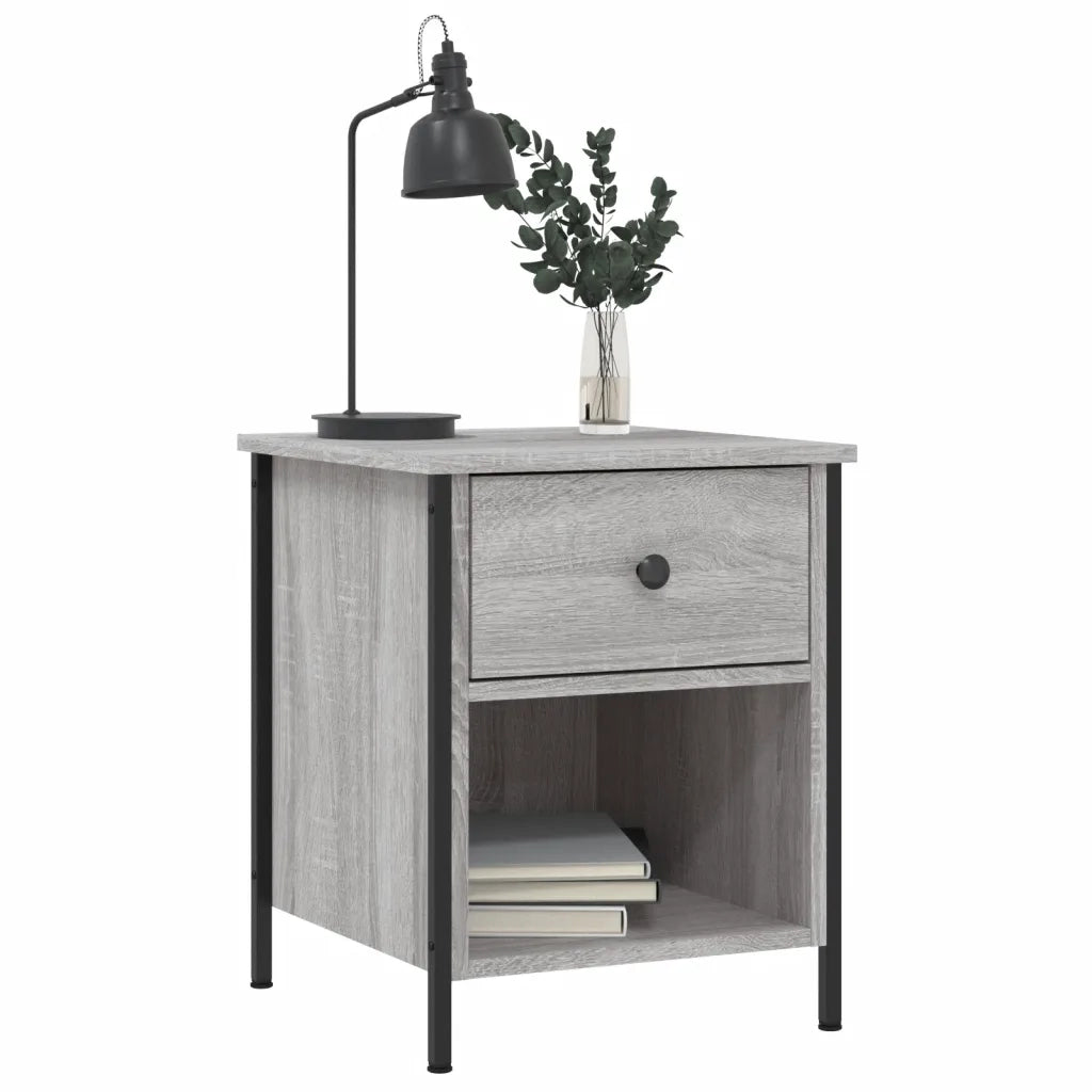 Comodini 2 pz Grigio Sonoma 40x42x50 cm in Legno Multistrato 825940