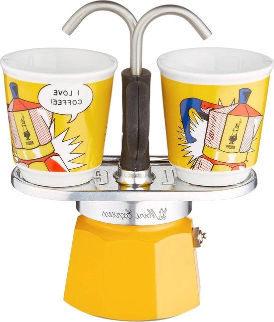 Set di caffè in vetro termico per viaggiatore con tazze da caffè