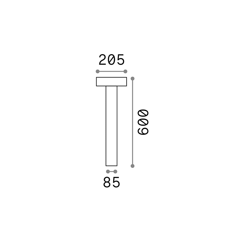 Piantana Moderna Tesla Alluminio Bianco 4 Luci G9 H60Cm
