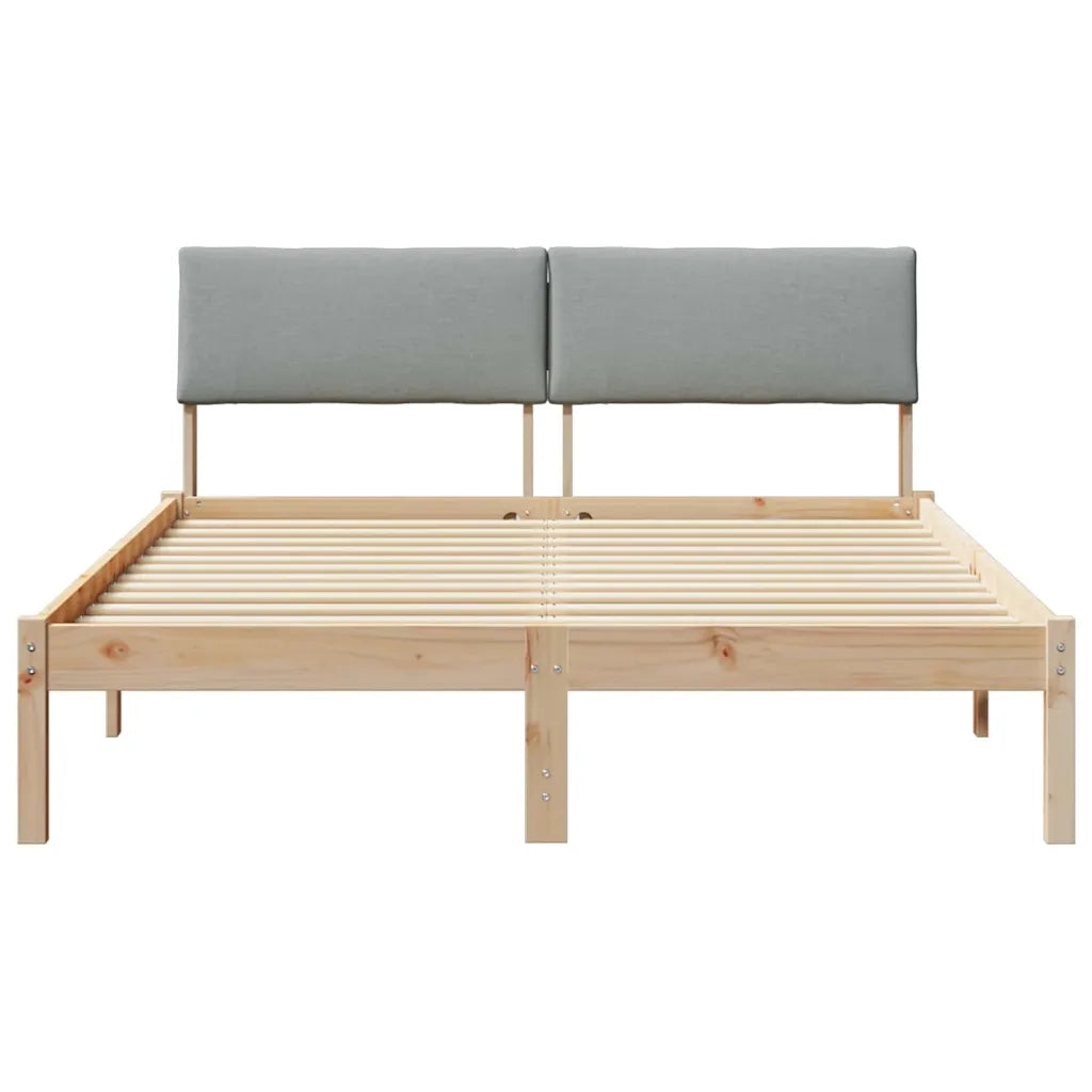 Struttura del Letto Marrone e grigio chiaro 135 x 190 cm 878549