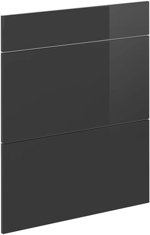 Frontale cucina R-Line, Antracite lucido, 59.6 x 71.3 cm frontale del mobile per mobile base con cassetti