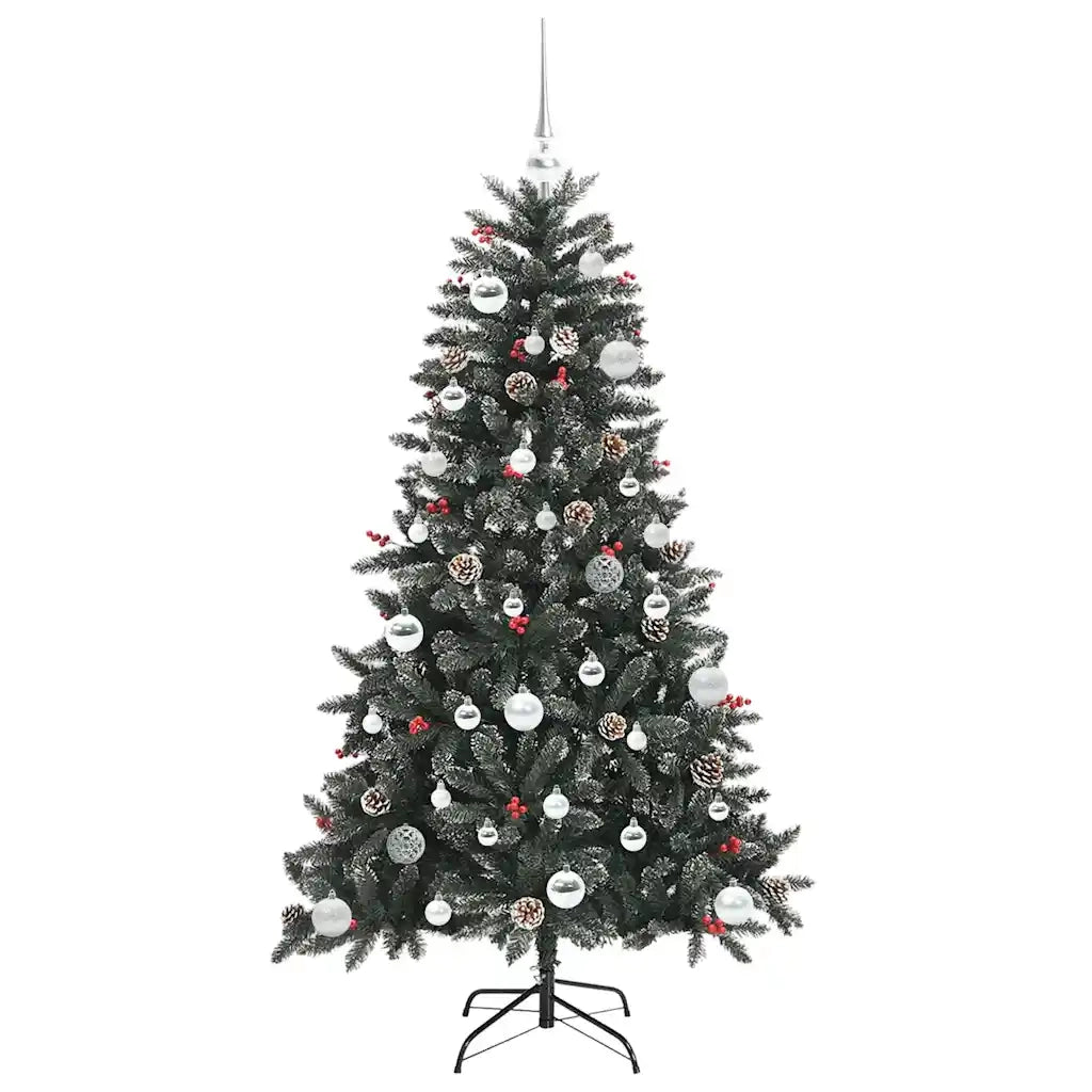 Albero di Natale artificiale con 150 LED Verde 150 cm 3395873