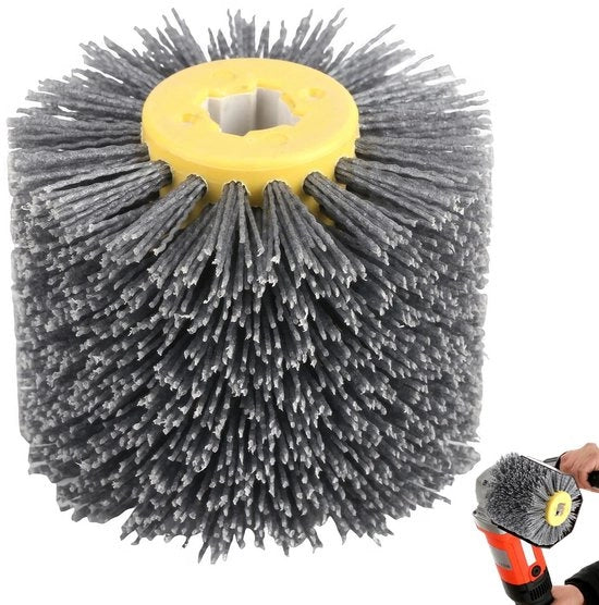 Condizionatore per ruote - Polijstschijf 120 Grit - Alta resistenza e resistenza chimica - 13 x 13 x 10 cm - Borstello a rulli con setole in filo -...