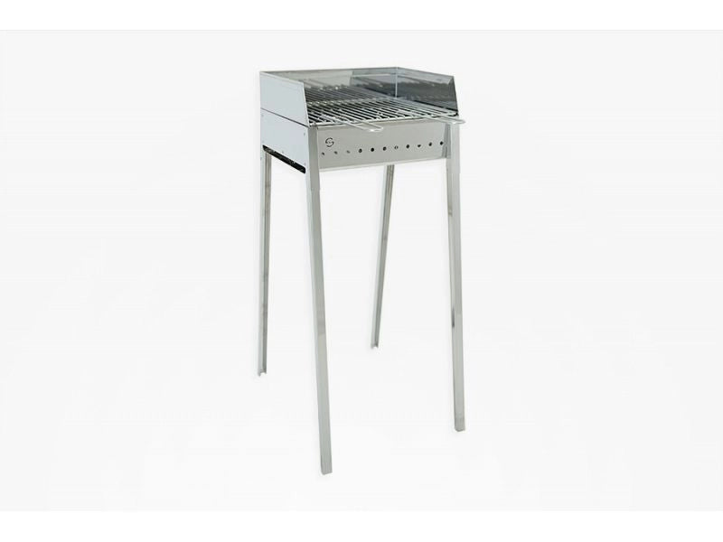 Barbecue a carbone Lisa Stromboli 40x30 portatile in acciaio inox