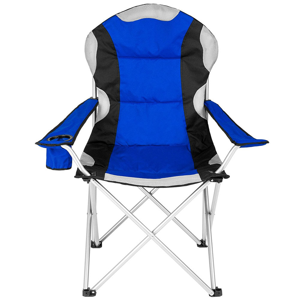 Sedia Pieghevole Campeggio Salvaspazio con Borsa, Mare Giardino Pesca Blu