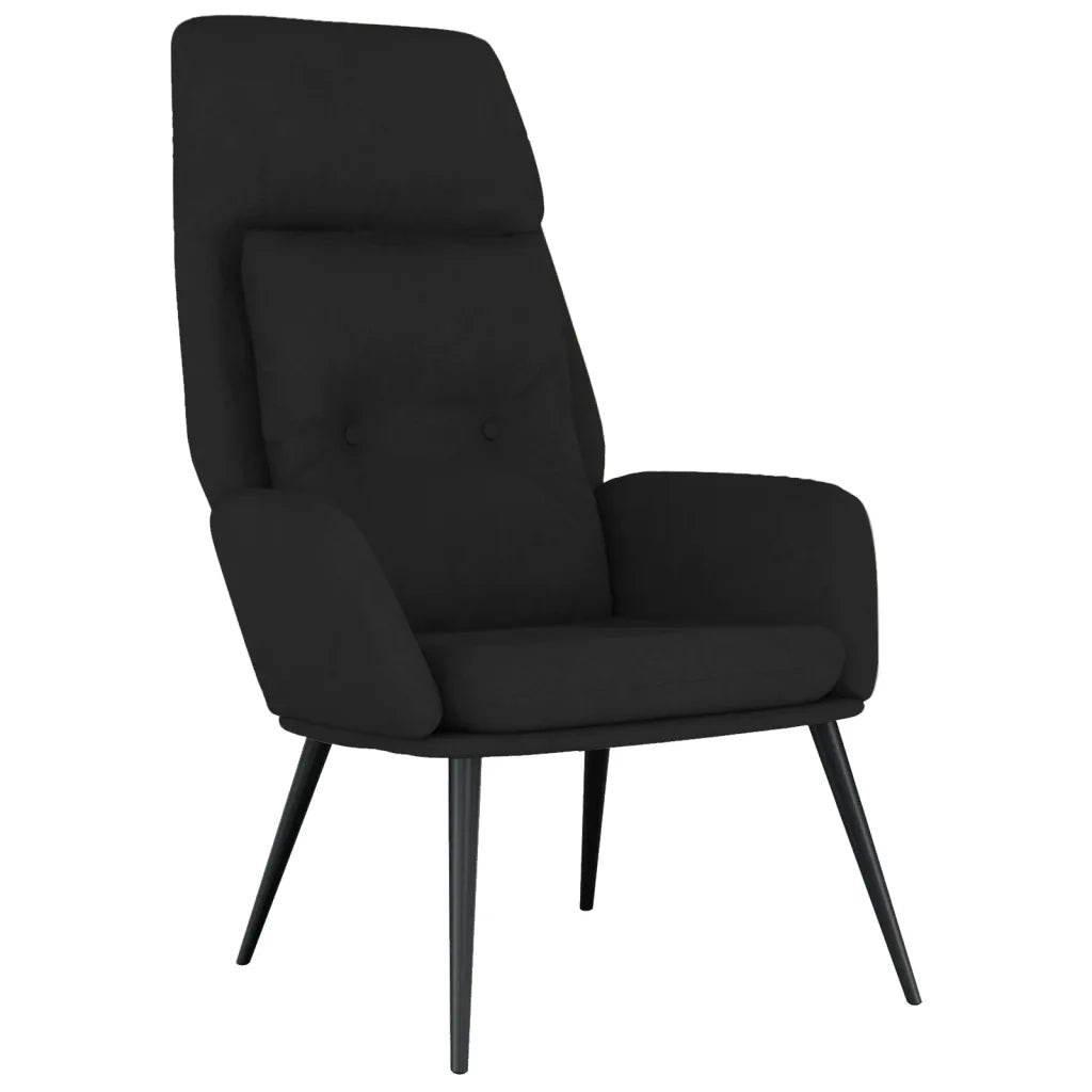 Poltrona Rilassante Nera in Similpelle Scamosciata cod mxl 15472