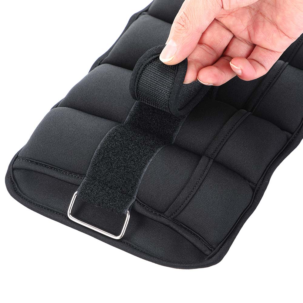 Kit 2 Pesi Allenamento Fitness 2.5KG Regolabili per Polsi e Caviglie Nero