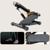 Stepper Allenamento Cardio Fitness Palestra con Manubri Elastici e Display Digitale Nero