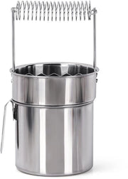 Pennelli a Pennello in Acciaio Inossidabile Pulitore - Pulitore di Pennelli Portatile Senza Fughe a Doppia Campana con Tanca di Lavaggio Filtro Rimovibile e Alloggio Piuma - Per Pittura Artistica all'Olio