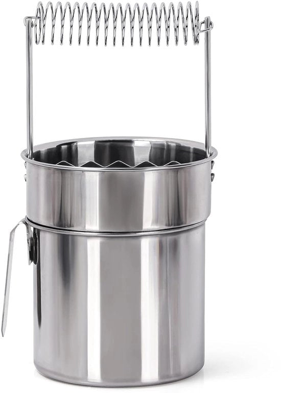 Pennelli a Pennello in Acciaio Inossidabile Pulitore - Pulitore di Pennelli Portatile Senza Fughe a Doppia Campana con Tanca di Lavaggio Filtro Rimovibile e Alloggio Piuma - Per Pittura Artistica all'Olio
