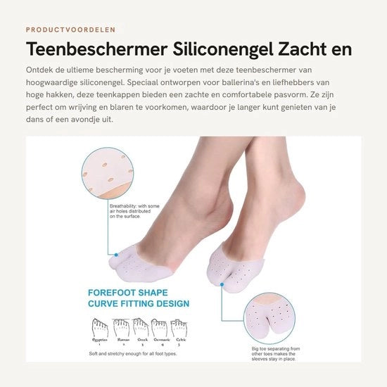 Protezione per piedi - Gomma siliconica - Protezione per piedi - Cuscino per piedi - Stivali a punta - Pompa alta su tacchi - Comodo e idrorepellente - Protezione per piedi