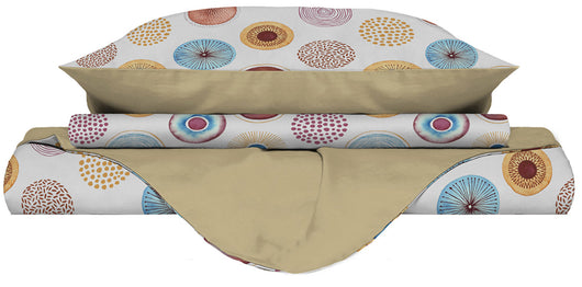 Copripiumino Singolo Double Face con Federe Stampato Circle