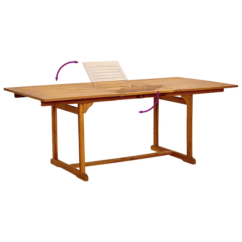 Set Pranzo da Giardino 7pz Legno Massello di Acacia e Textilene 3279289