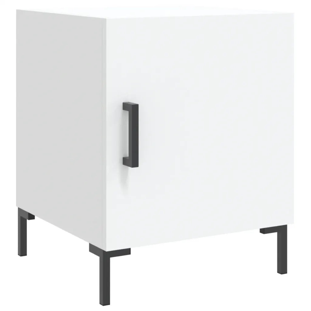 Comodini 2 pz-Set di 2 Tavolino da notte Bianchi 40x40x50 cm in Legno Multistrato 769671