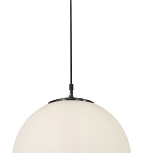Sospensione Contemporanea Atomo Acciaio Nero 1 Luce E27 D40Cm