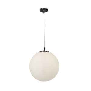 Sospensione Contemporanea Atomo Acciaio Nero 1 Luce E27 D40Cm