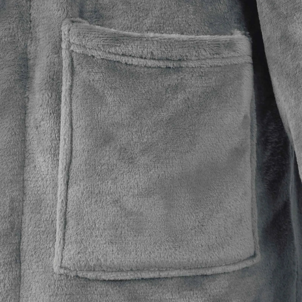 Accappatoio senza Cappuccio Grigio scuro xxxl Flanella CFW3732334