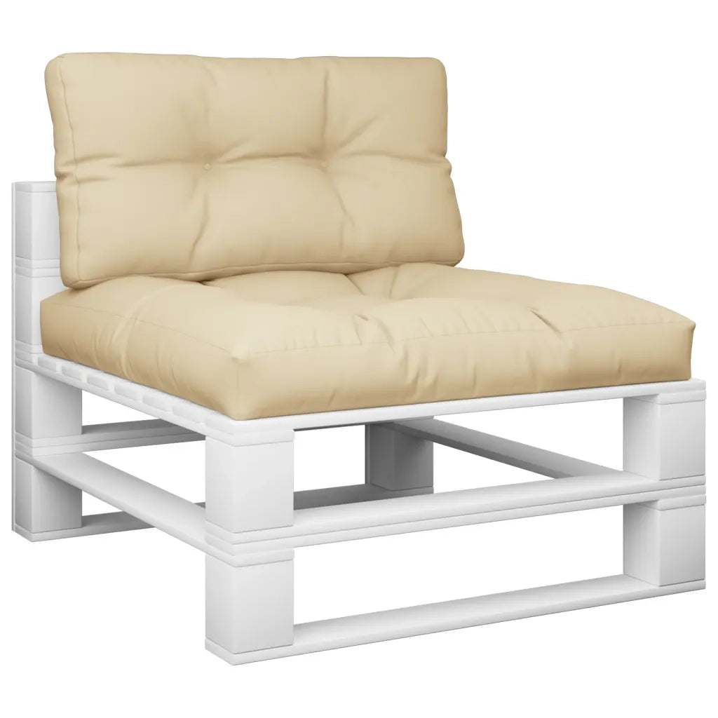 vidaXL Cuscini per Pallet 2 pz Beige in Tessuto