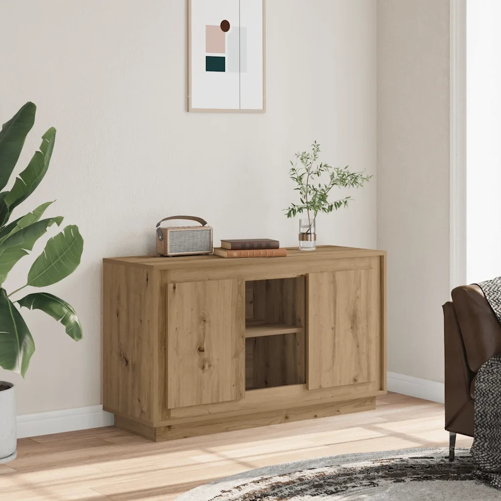 Credenza Rovere Artigianale 102x35x60 cm in Legno Multistrato 857138
