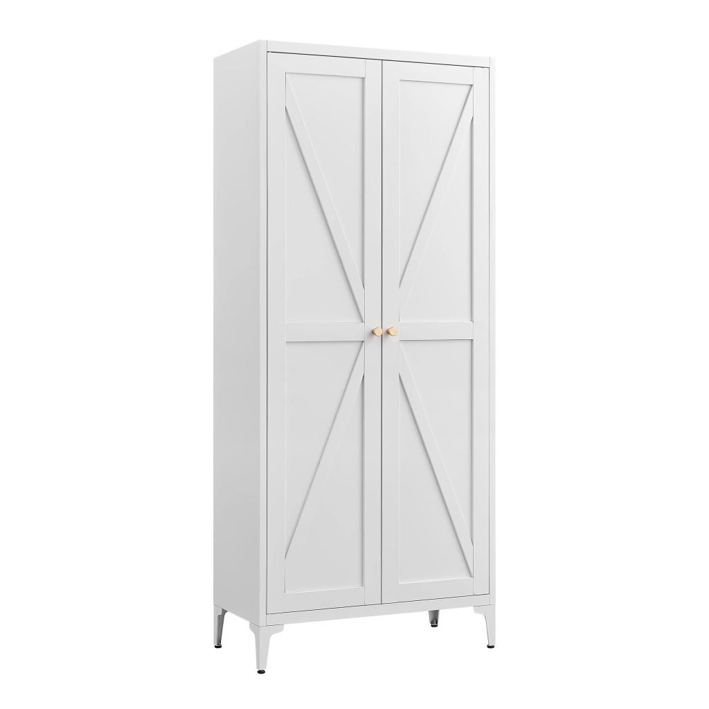 ARMADIO DISPENSA 2 ANTE In Metallo Bianco
