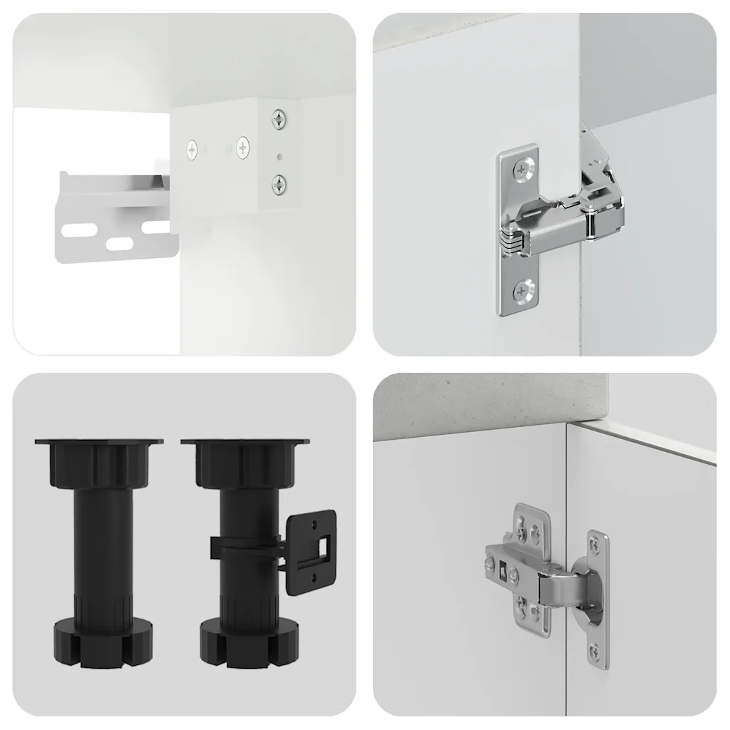 Set Mobili da Cucina 11 pz Kalmar Grigio Cemento in Truciolato 3314915