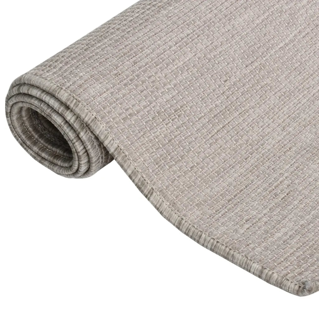 Tappeto da Esterni a Tessitura Piatta 140x200 cm Grigio Chiaro 340782