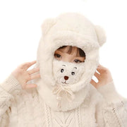 Bambino Alpaca - Cappello e scialle intrecciato con fiocco per bambini unisex - Accessori invernali unisex con fiocchetto