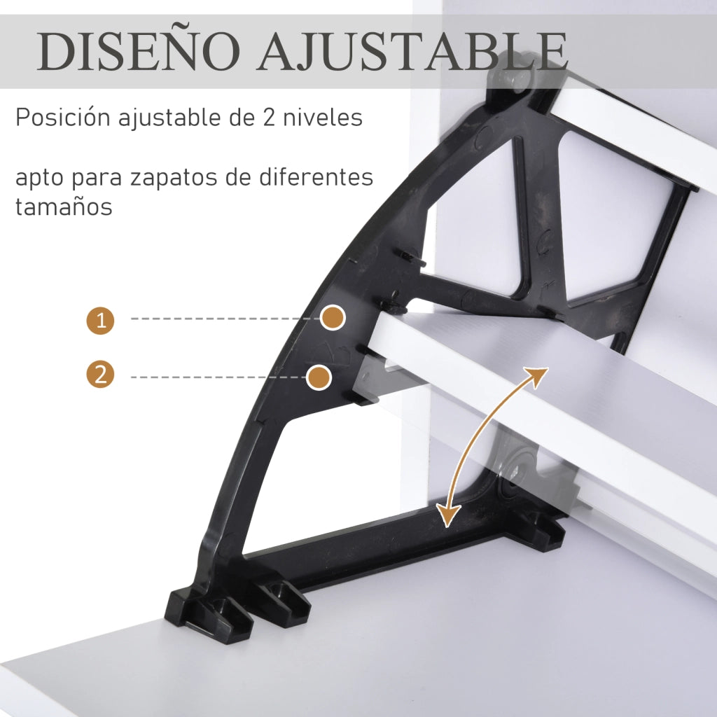 Armadio per Scarpe con 3 Cassetti ¨C zephmum ¨C Bianco 60x26x124 cm