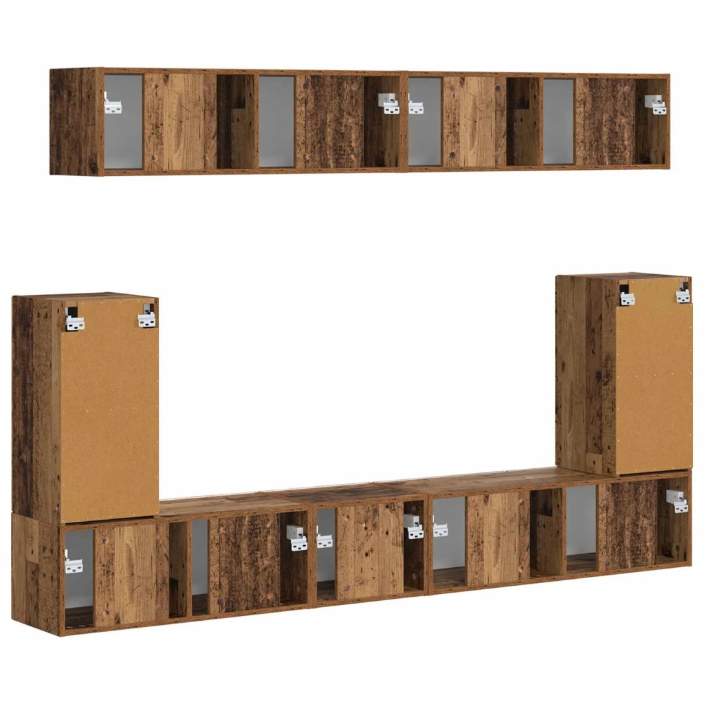 Set mobile TV 5 pcs Legno vecchio Legno multistrato 3409094