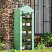 SERRA con 5 Livelli 69x49x193 cm in Plastica Verde