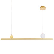 Lampada a sospensione LED in metallo dal design geometrico oro stile contemporaneo