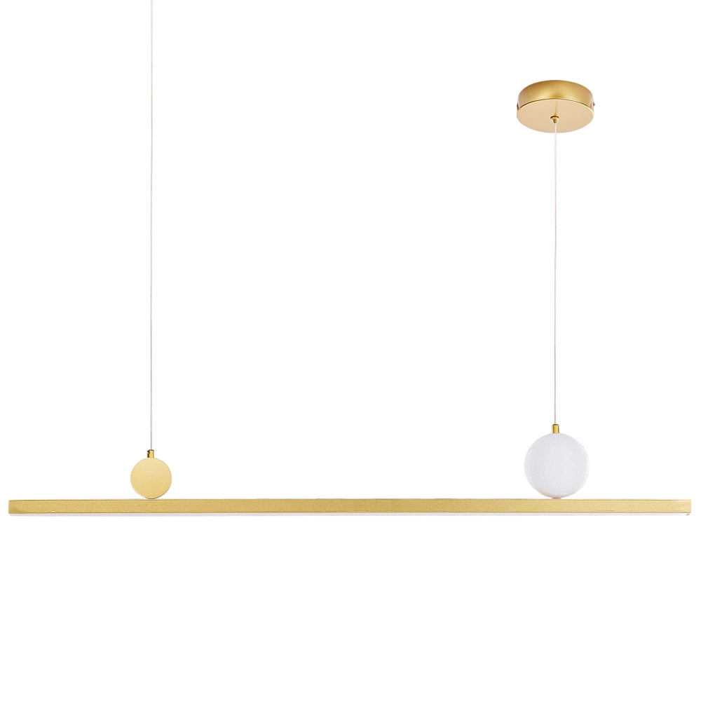 Lampada a sospensione LED in metallo dal design geometrico oro stile contemporaneo