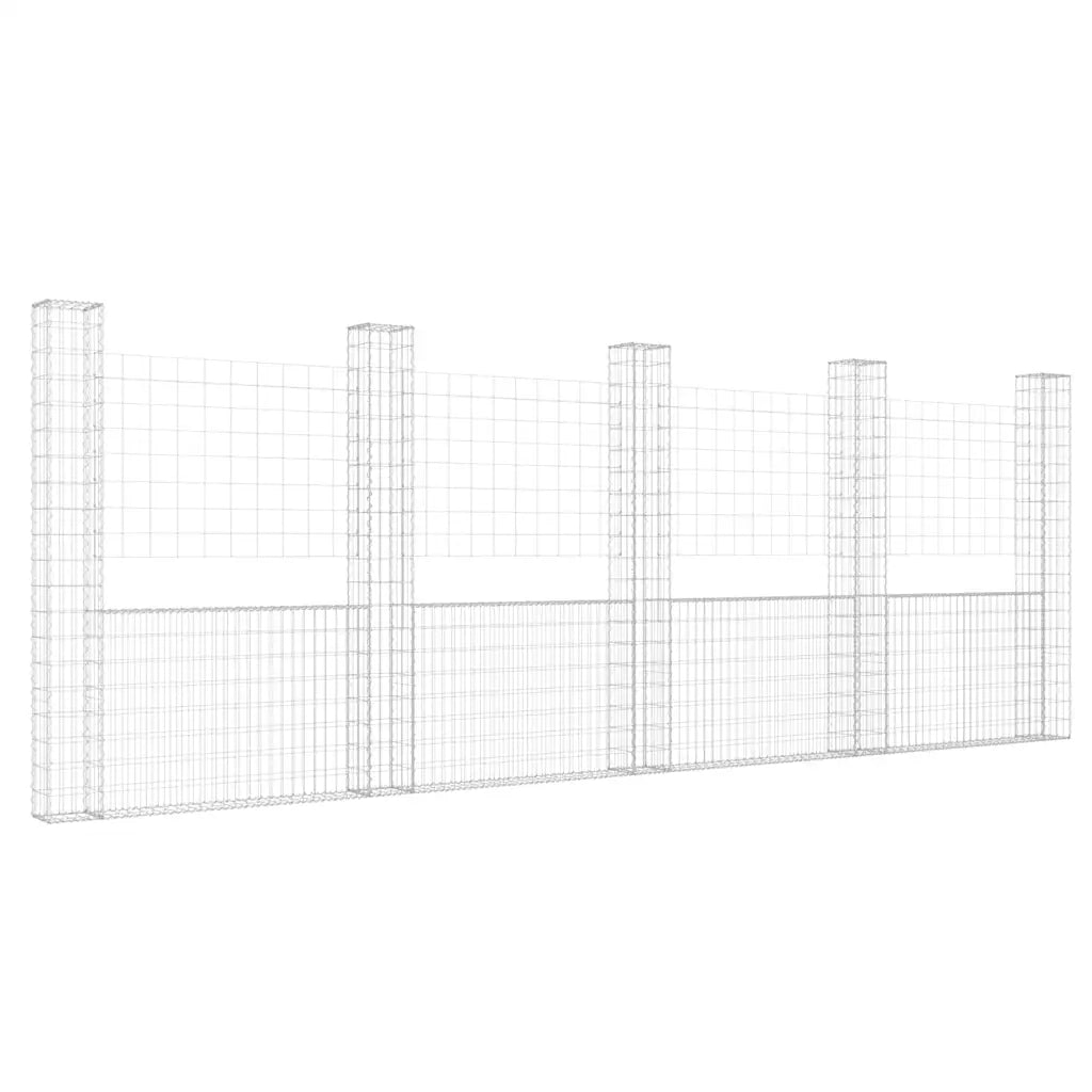 Gabbione a U con 5 Pali in Ferro 500x20x200 cm cod mxl 16078