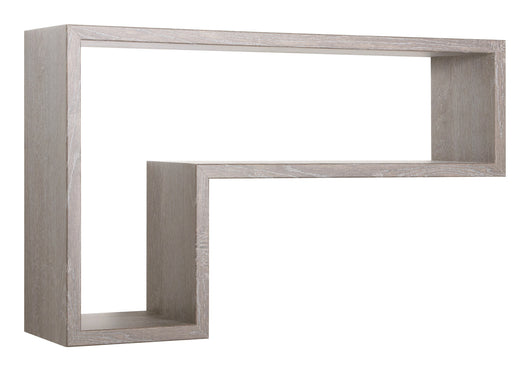 Mensola da Parete a Forma di L 61x37x15,5 cm in Fibra di Legno Lettera Rovere Grigio New