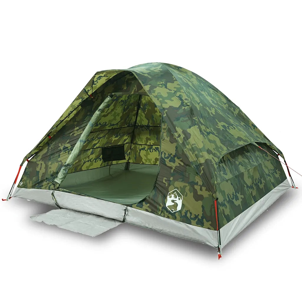 Tenda da Campeggio a Cupola 2 Persone-Tenda per Escursionismo Mimetica Impermeabile 837148