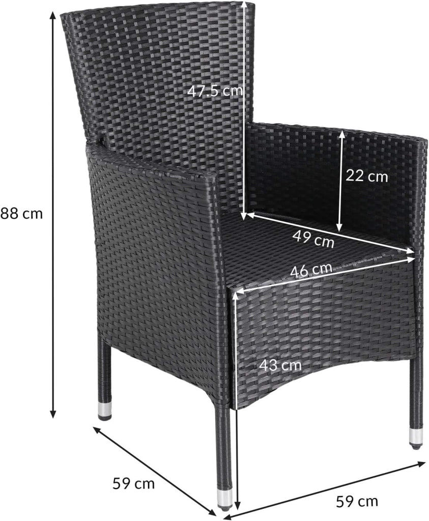 Set di Mobili Outdoor Salottino Esterno Polyrattan Lounge Tavolo da Pranzo Panca d'angolo 2 Sedie da Giardino