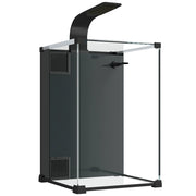 Acquario 30x30x45,5 cm Capacità 36L con Filtro Integrato e Luce LED in ABS e vetro Temperato Nero