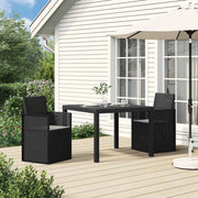 Sedie da pranzo da giardino 2 pcs Antracite e Grigio chiaro PP