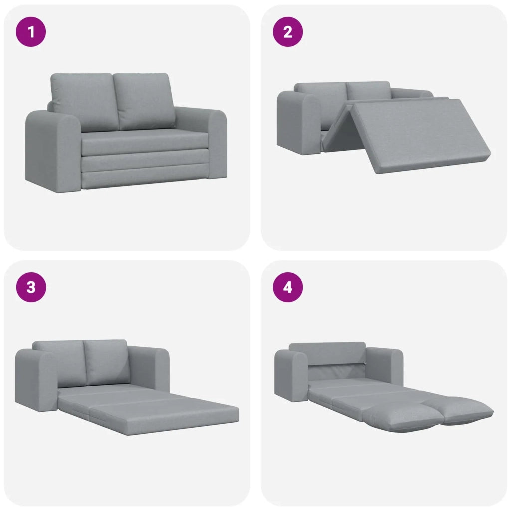Divano letto 60cm Grigio chiaro Tessuto 4106673