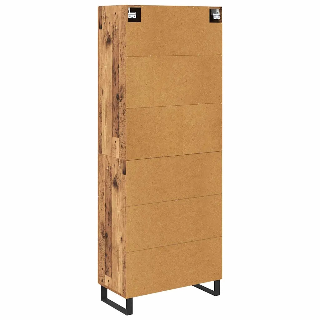Credenza con cassetto 2 pcs Legno vecchio 69,5 x 34 x 180 cm