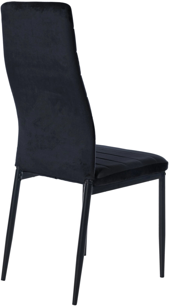 Set di 4 sedie da pranzo Mayfair nero,Velluto