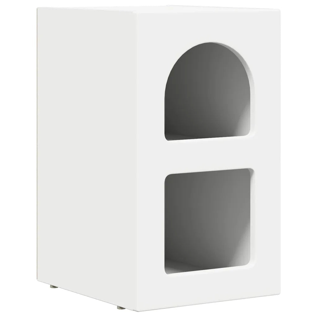 Comodino 2 pz-Set di 2 Tavolino da notte Bianco 29.5 x 35 x 50 cm Legno multistrato