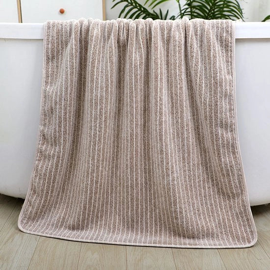 Asciugamano verticale, asciugamano a pelo di velluto corallo, assorbente acqua, asciugamano super assorbente per adulti, 70*140CM, marrone scuro