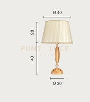 LUME GRANDE CECILIA CRISTALLO ORO 1 LUCE ATTACCO E27 CON PARALUME D.40CM