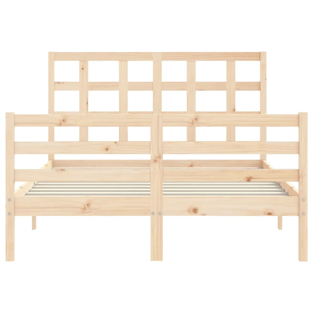 Giroletto con Testiera-Struttura Letto con testiera 120x200 cm in Legno Massello 116657
