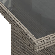 Set di Divani da Giardino  da 10 Pezzi con Cuscini Grigio Polyrattan
