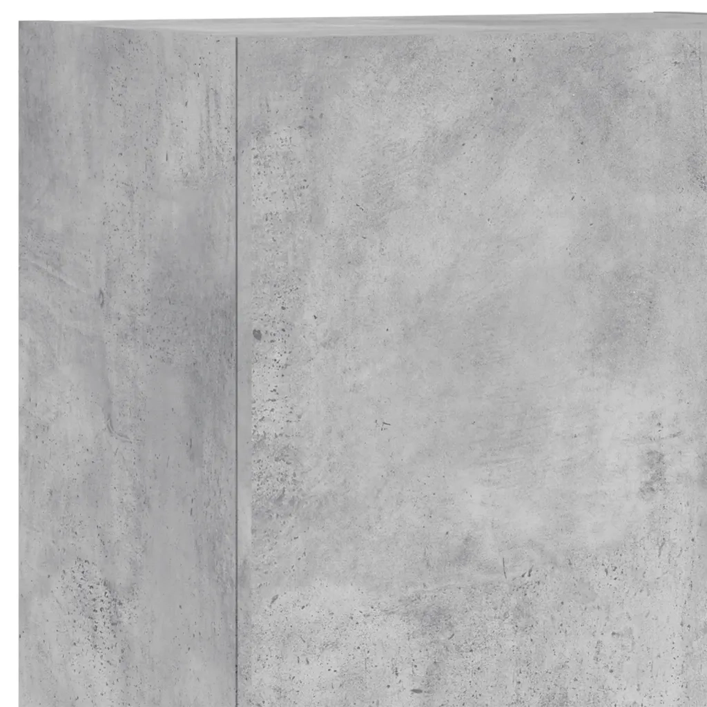 Mobili TV a Muro con LED 5pz Grigio Cemento Legno Multistrato 3216460