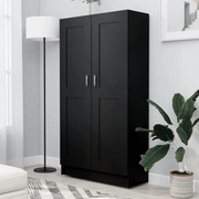 Libreria Nera 82,5x30,5x150 cm in Legno Multistrato 802724