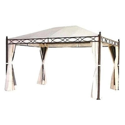 GAZEBO IN METALLO OREGON 3X3,6 MT COLORE ECRU' ARREDO GIARDINO ESTERNO GAZEBI